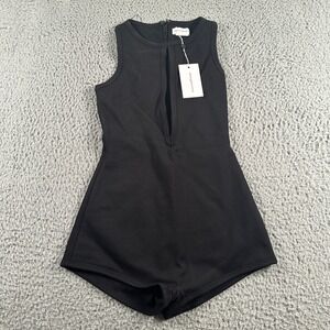 Lovers and Friends XS Black Sleeveless Keyhole‎ Romper Jumpsuit NWT